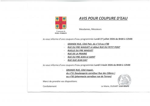 COUPURE D'EAU 27...